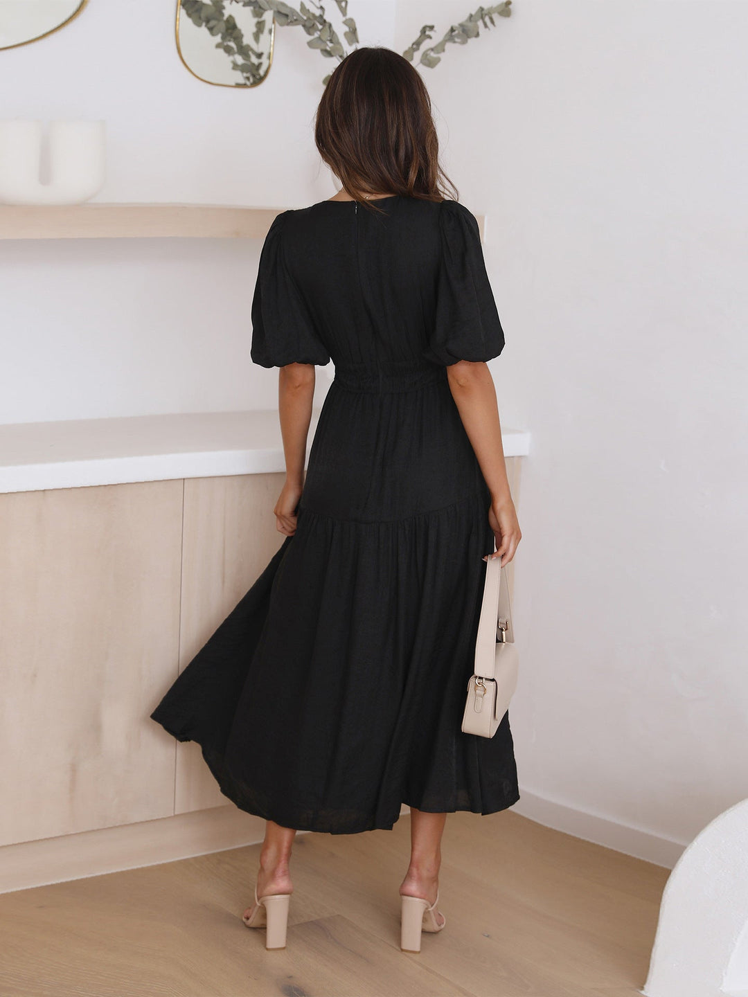 Crystal™ Puff Sleeves Dress