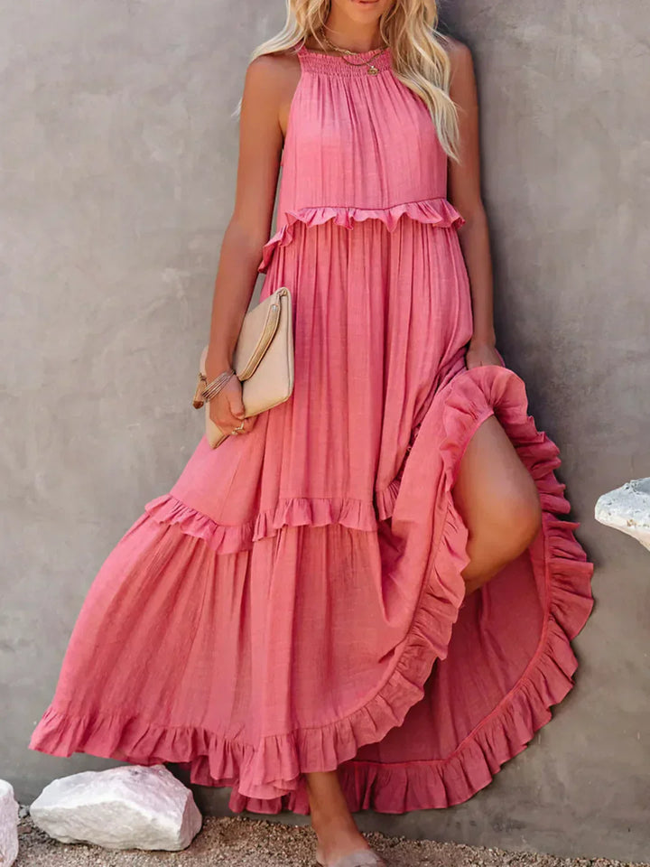 Kendal | Halter Ruffle Dress