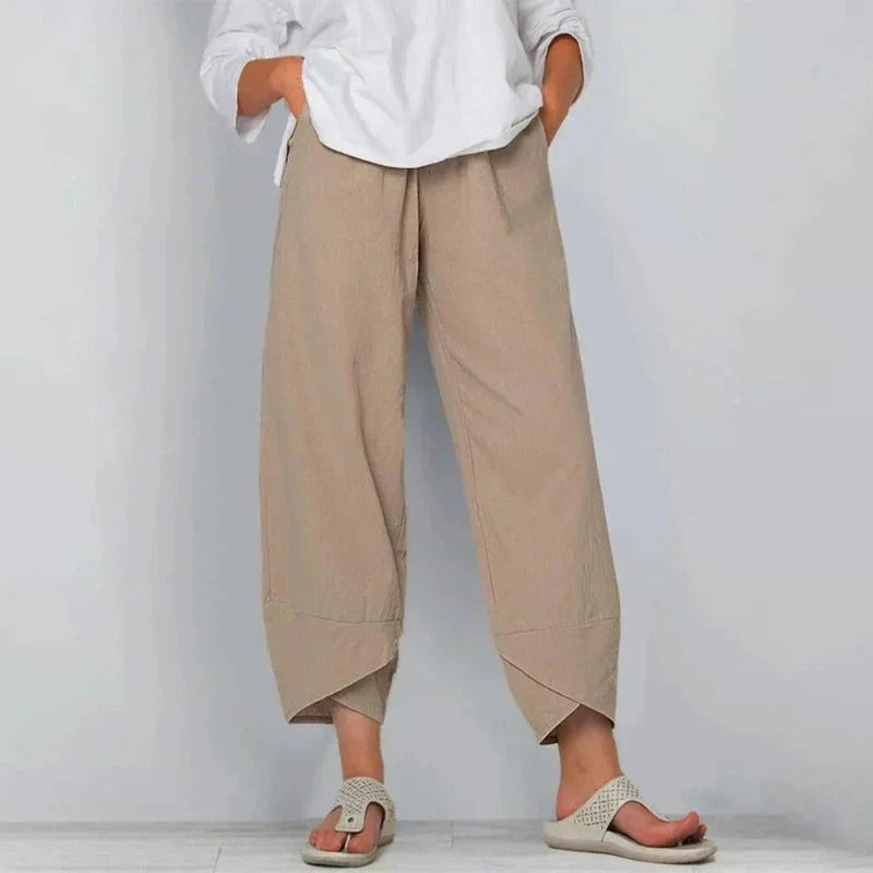 Natasha - Chic cotton and linen trousers