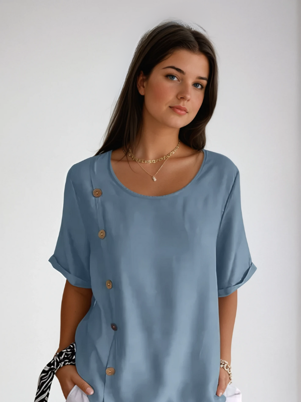 Mila | Button-Accent Blouse