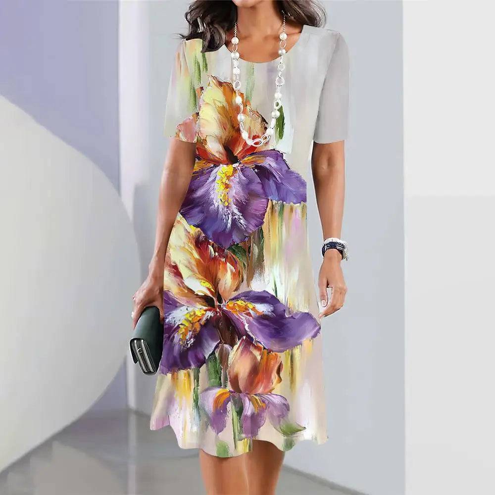 KATIE™ - Colourful Floral Dress