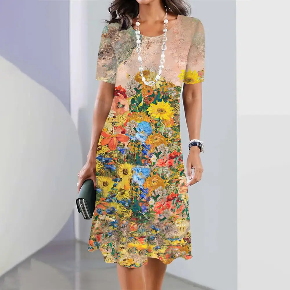 KATIE™ - Colourful Floral Dress