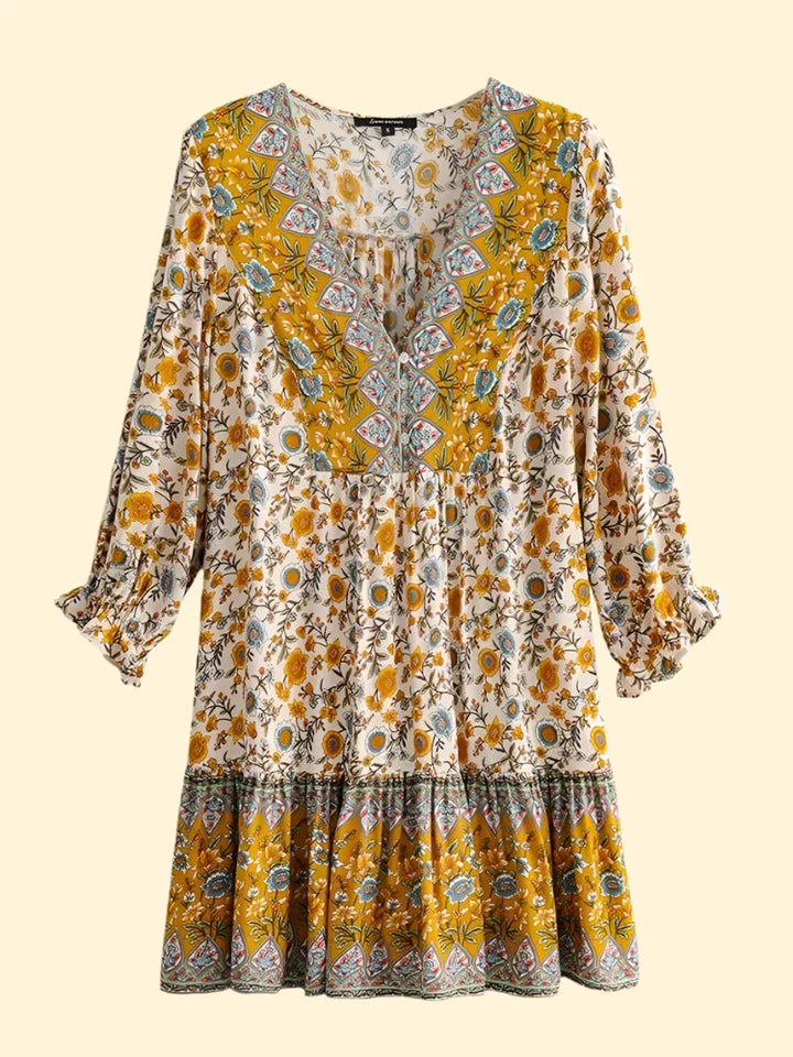 Vintage Bohemian Mini Dress