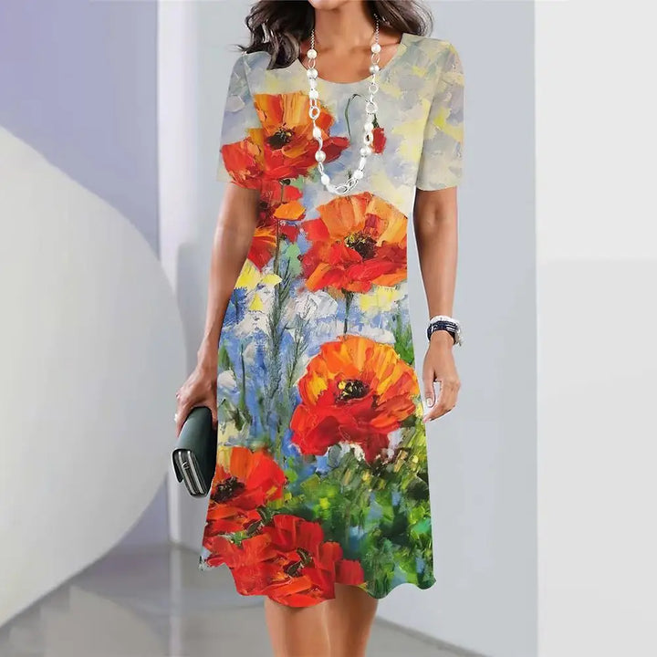 KATIE™ - Colourful Floral Dress