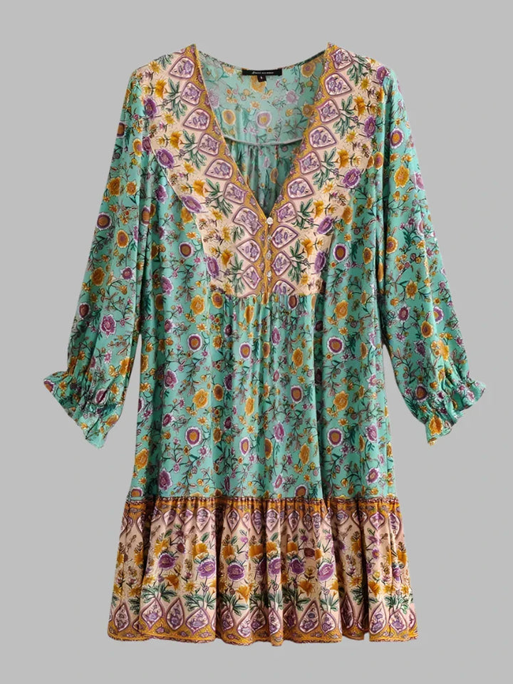 Vintage Bohemian Mini Dress