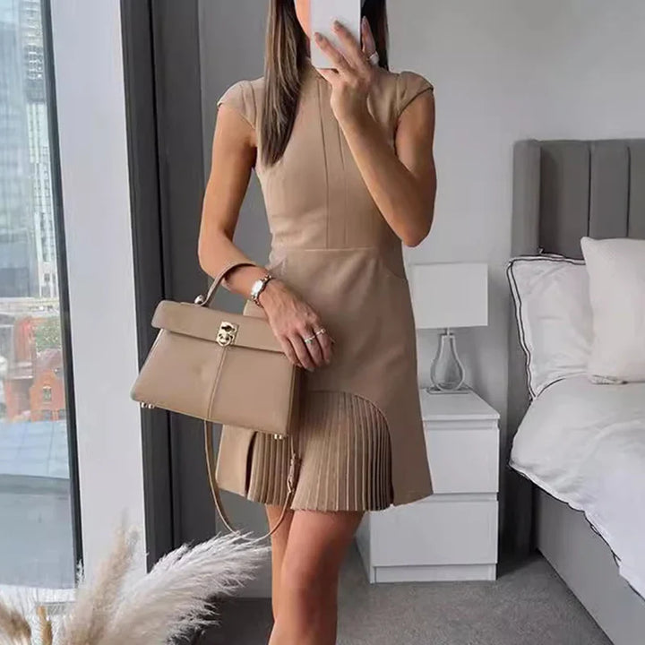 Casual High Neck Mini Dress