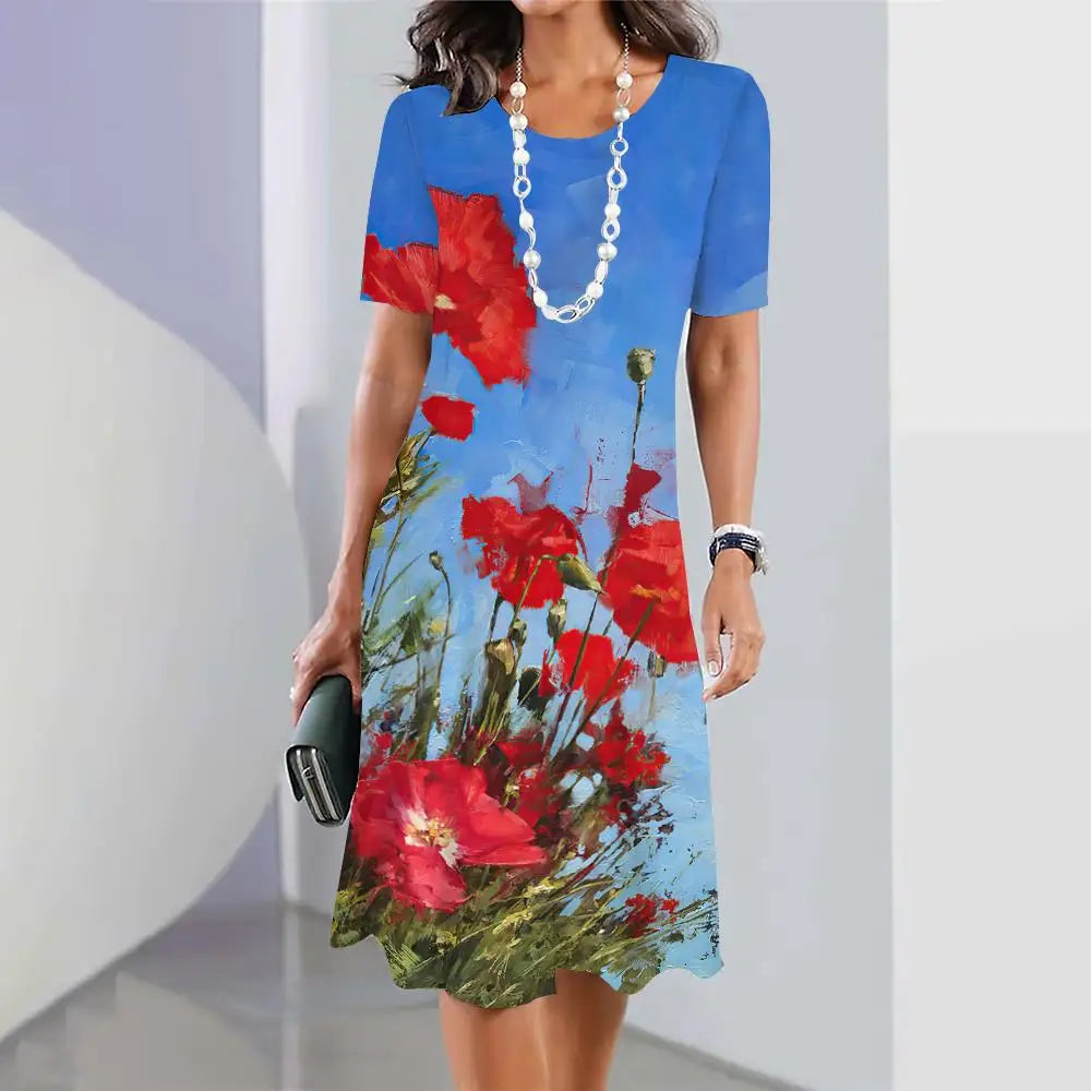 KATIE™ - Colourful Floral Dress