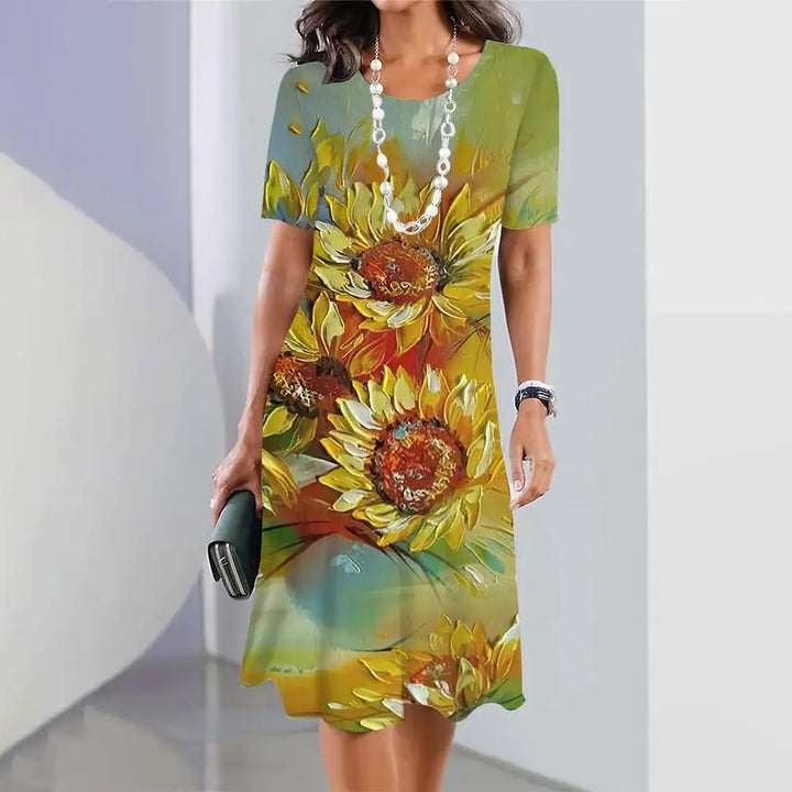 KATIE™ - Colourful Floral Dress