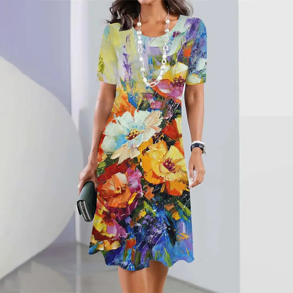 KATIE™ - Colourful Floral Dress