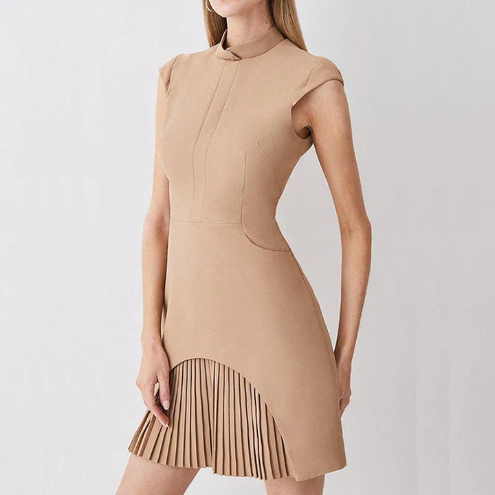 Casual High Neck Mini Dress