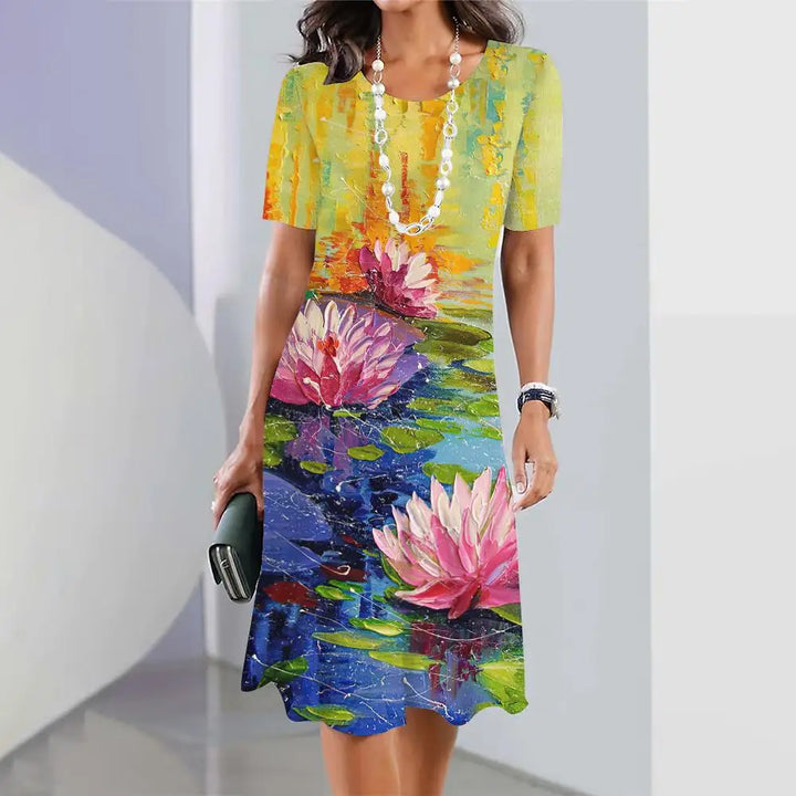 KATIE™ - Colourful Floral Dress