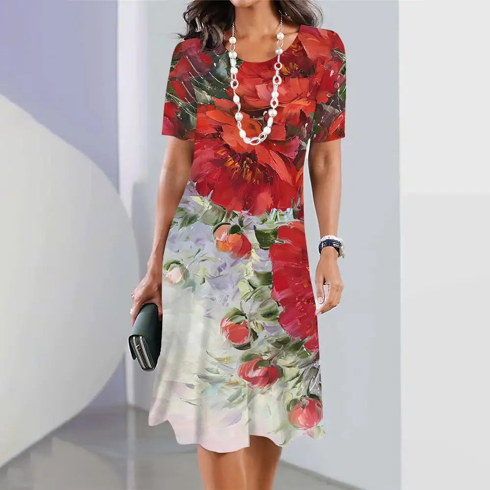 KATIE™ - Colourful Floral Dress