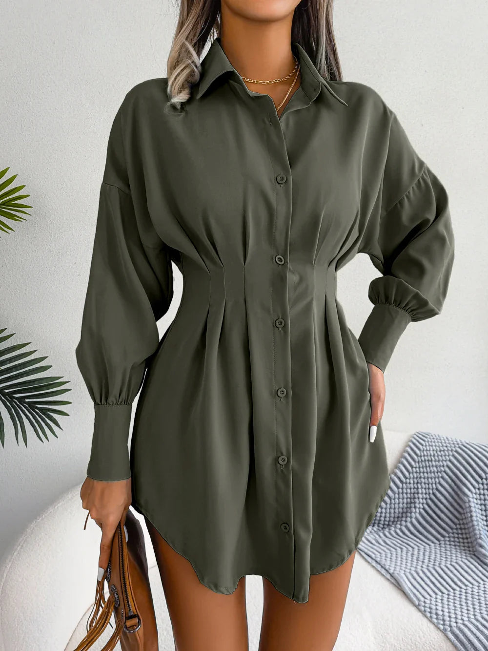 Mila - Button-Up Shirt Dress