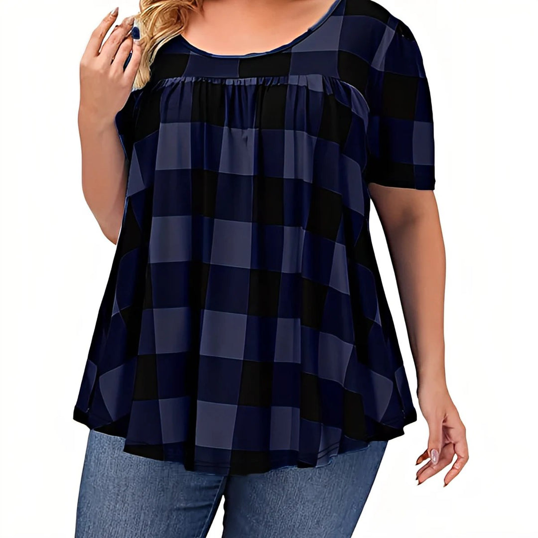 COURTNEY™ |  Delilah Plaid Swing Top