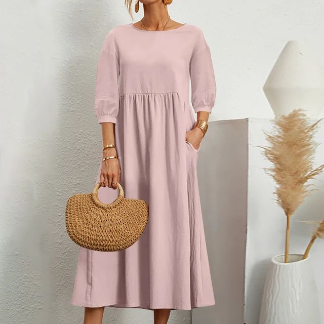 Christine | Cozy Sleeve Pocket Midi Dress