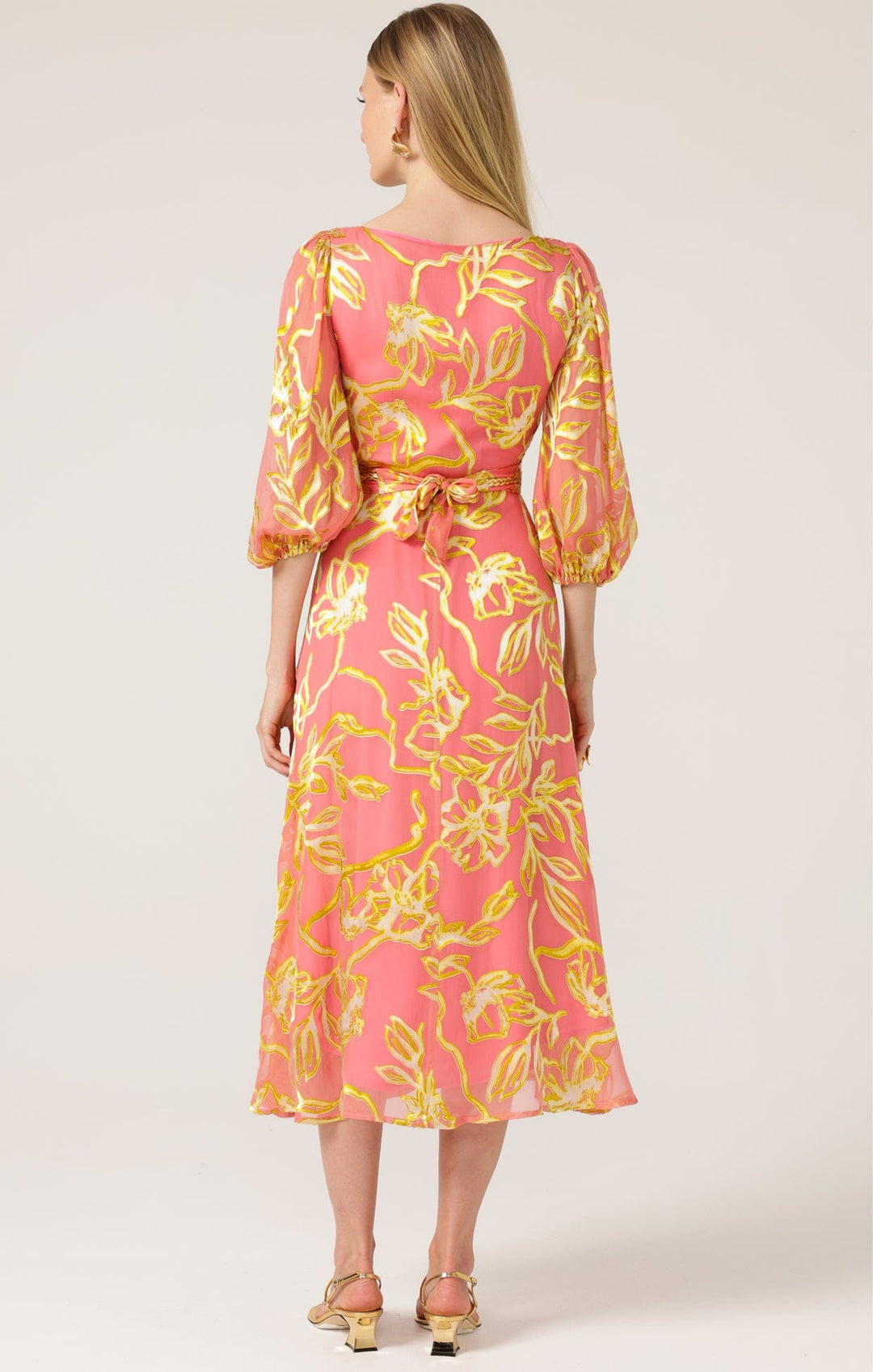 PEACH FACED WRAP DRESS