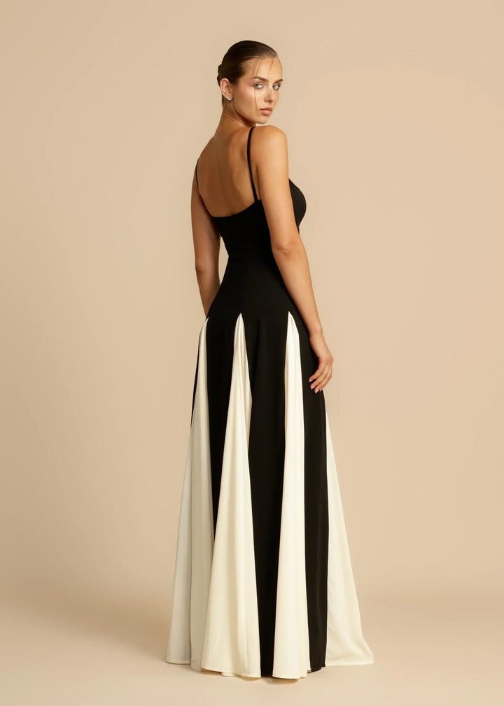 Roxanne Black&White Maxi Dress