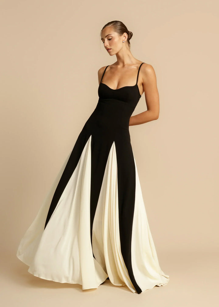 Roxanne Black&White Maxi Dress